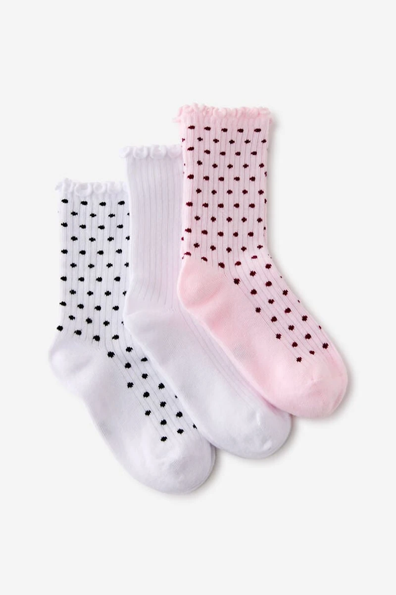 Kids 3Pk Crew Socks