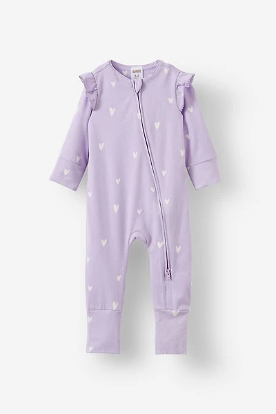 Growie Long Sleeve Zip All One Romper