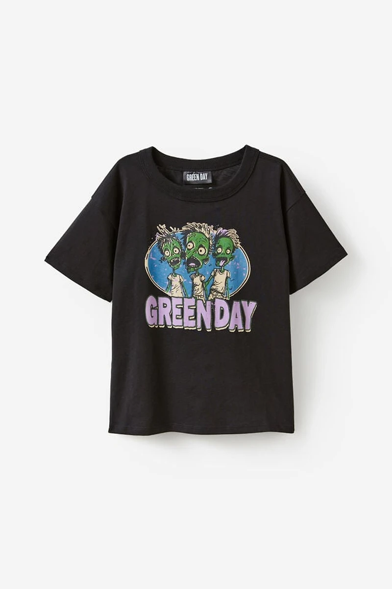Green Day Drop Shoulder Short Sleeve Tee