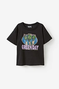 Green Day Drop Shoulder Short Sleeve Tee