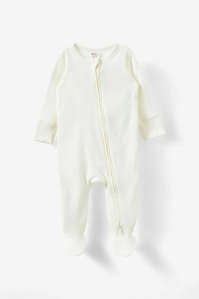 Littlie Organic Long Sleeve Zip All One Romper
