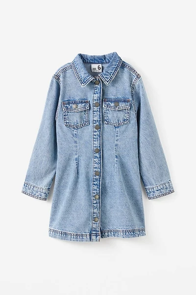 Sasha Long Sleeve Denim Shirt Dress
