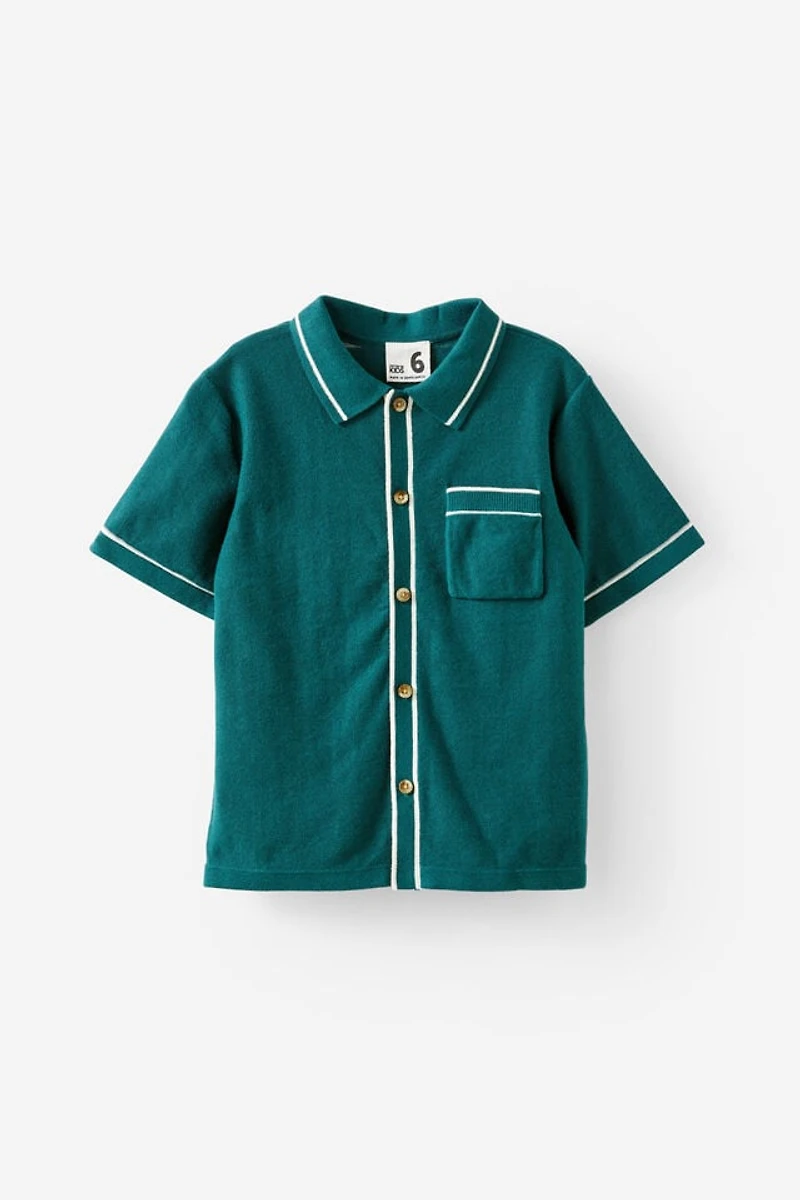 Knitted Short Sleeve Shirt