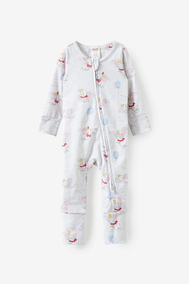 Disney Dumbo Long Sleeve Zip Romper