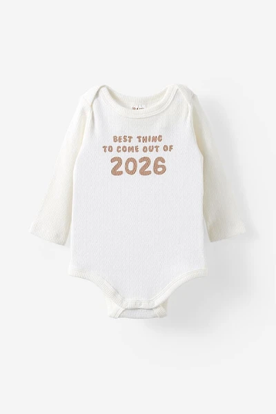 Organic Pointelle Long Sleeve Bubbysuit