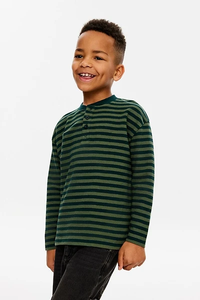 Henley Button Long Sleeve