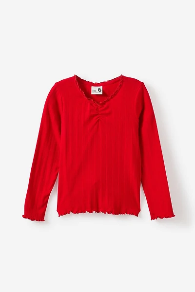 Jade Ruched Long Sleeve Top