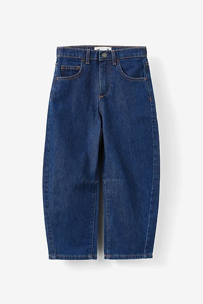 Unisex Barrel Leg Denim Jean
