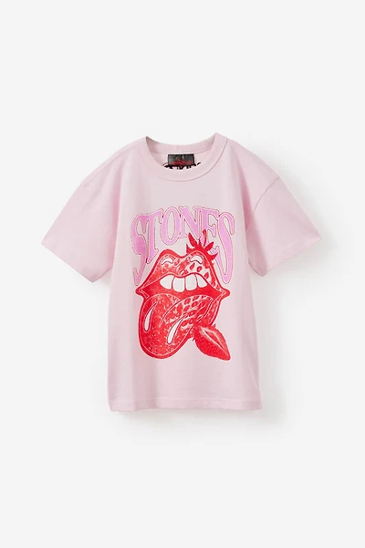 The Rolling Stones Music Drop Shoulder Short Sleeve Tee