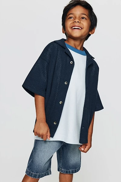 Knit Boxy Shirt