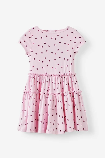 Boat Neck Short Sleeve Dress