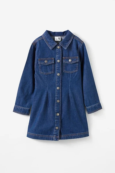 Sasha Long Sleeve Denim Shirt Dress