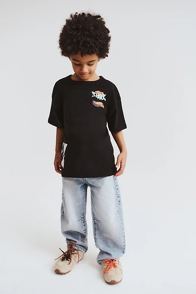 Unisex Barrel Leg Denim Jean