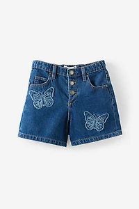 Snap Front Denim Short