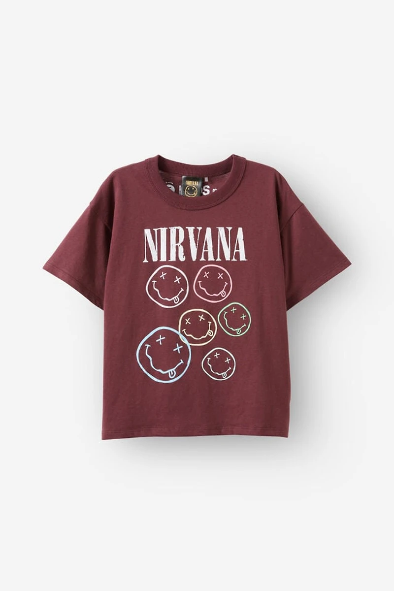 Nirvana Drop Shoulder Short Sleeve Tee