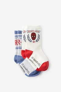 Spiderman 2Pk Crew Sock