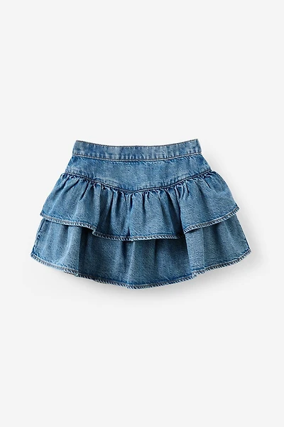 Frill Denim Skirt