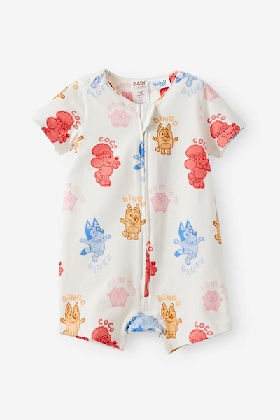 Growie Short Sleeve Zip All One Romper License