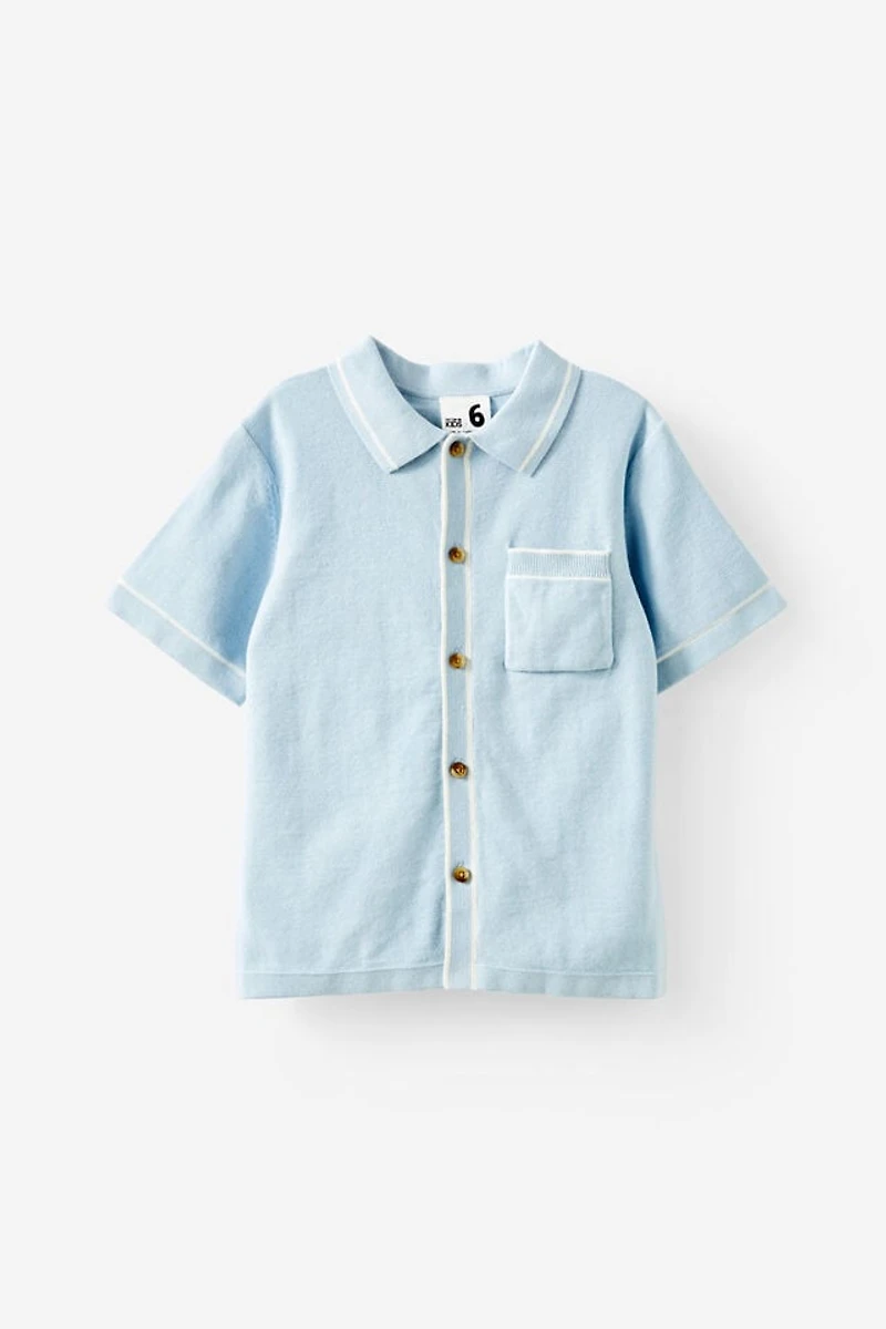 Knitted Short Sleeve Shirt