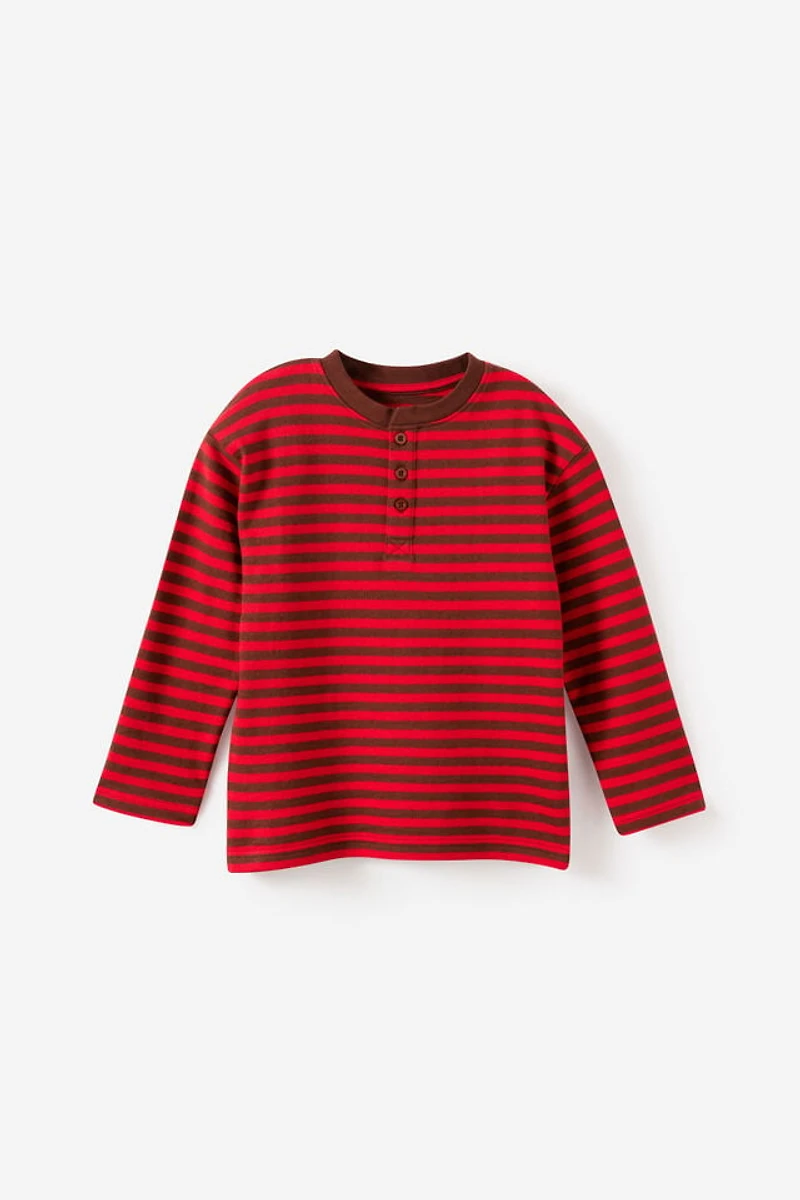 Henley Button Long Sleeve