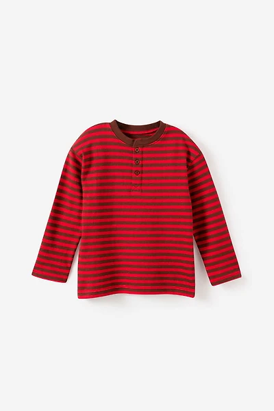 Henley Button Long Sleeve