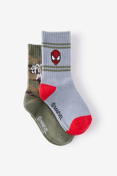 Kids 2Pk License Crew Socks