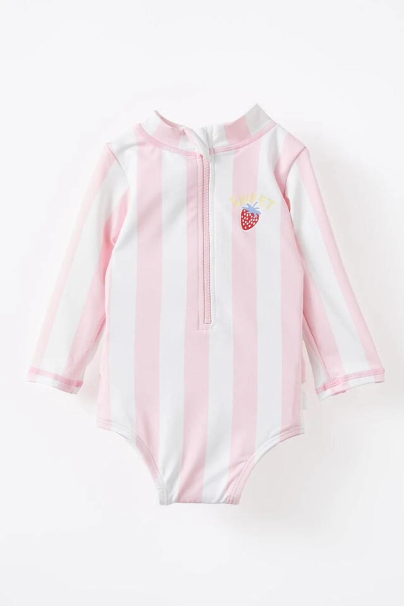 Lucy Long Sleeve Ruffle Back Swimsuit
