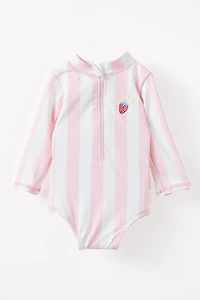 Lucy Long Sleeve Ruffle Back Swimsuit