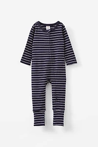 Growie Long Sleeve Rib All One Romper