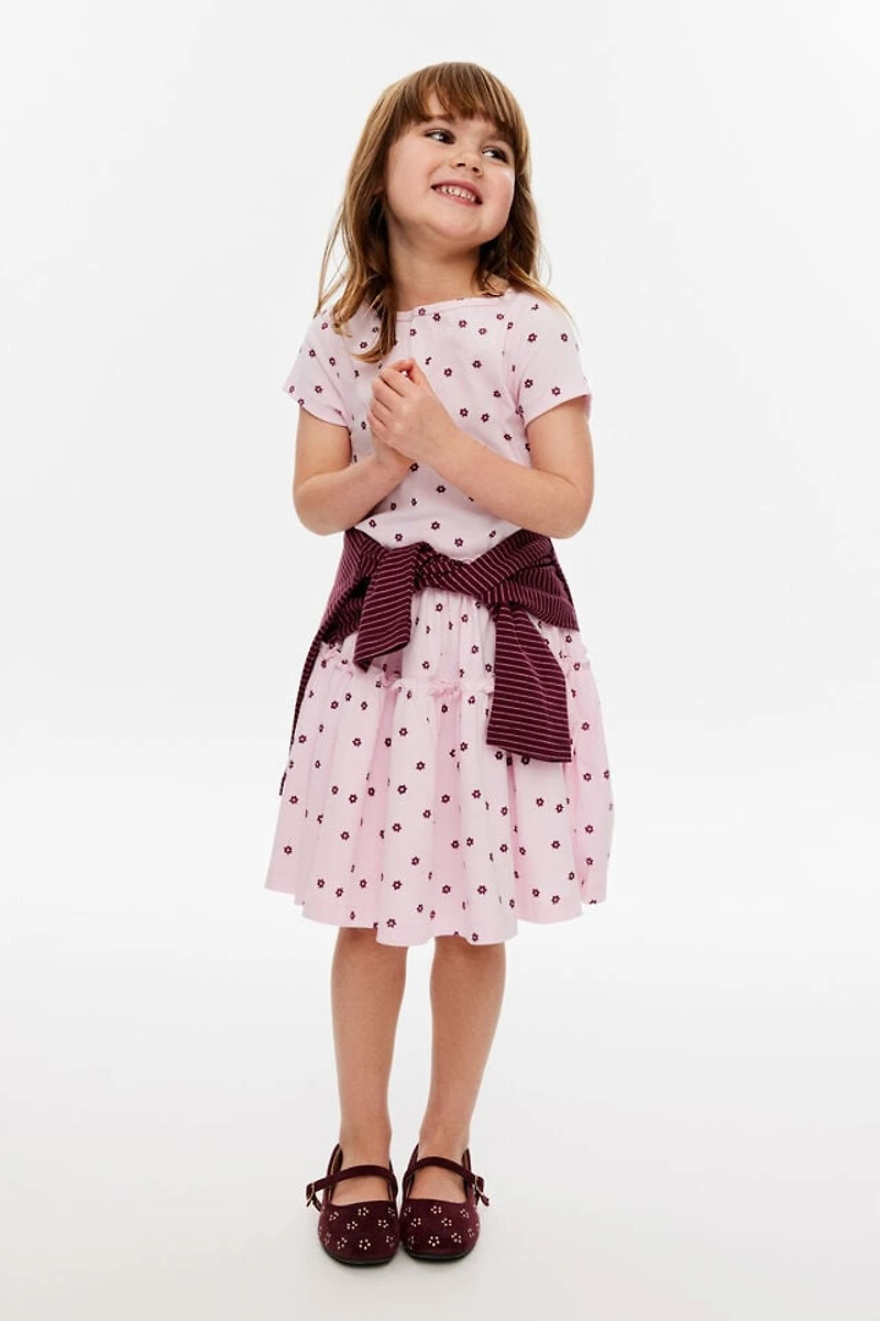 Boat Neck Short Sleeve Dress