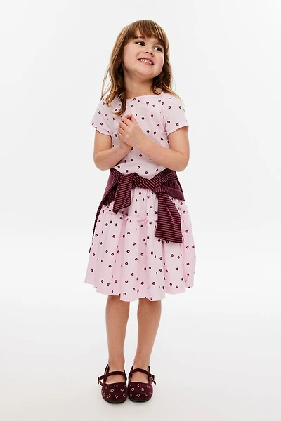 Boat Neck Short Sleeve Dress