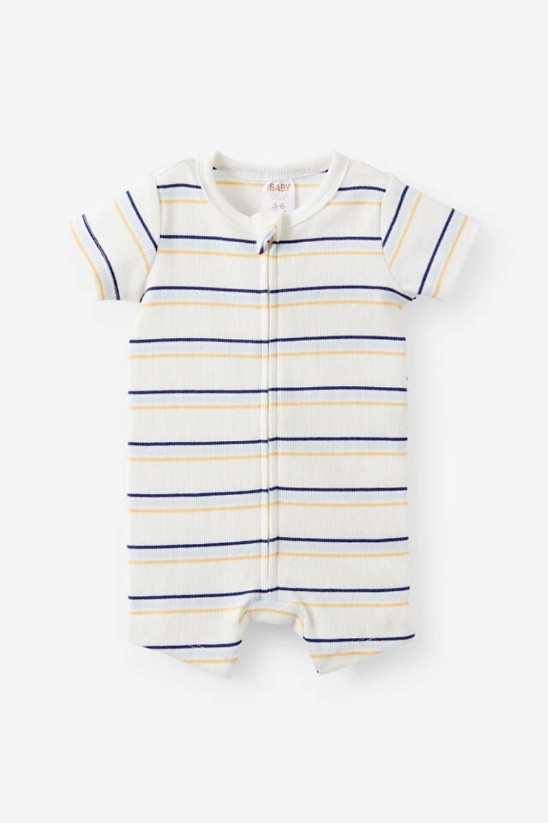 Growie Short Sleeve Zip All One Romper