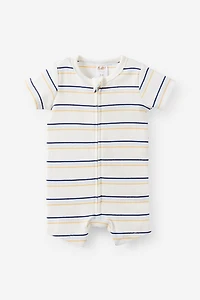 Growie Short Sleeve Zip All One Romper