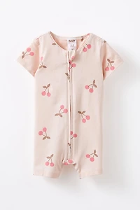 The Billie Short Sleeve Zip Romper