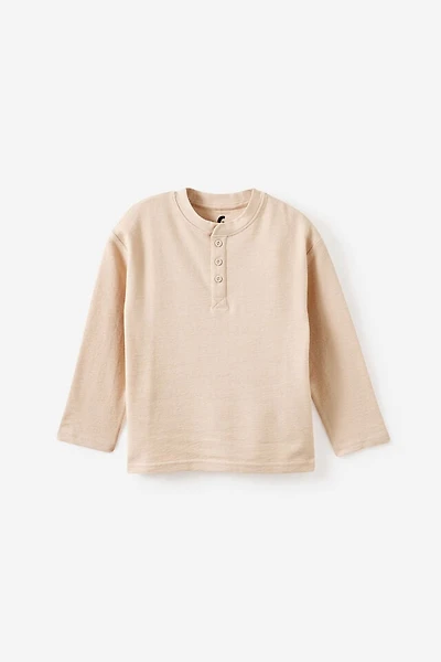 Henley Button Long Sleeve