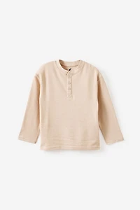 Henley Button Long Sleeve