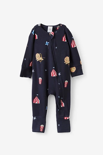 The Billie Long Sleeve Zip Romper