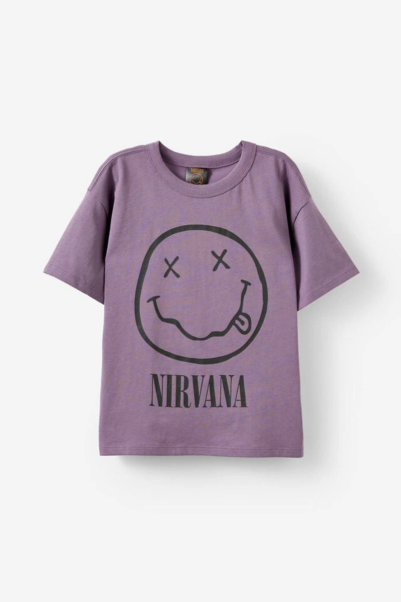 Nirvana Drop Shoulder Short Sleeve Tee
