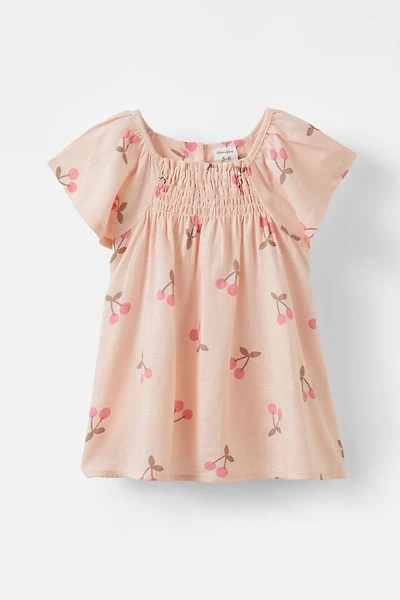 Isabelle Shirred Woven Dress