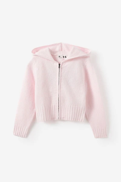 Knitted Zip Through Hoodie