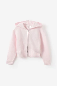 Knitted Zip Through Hoodie