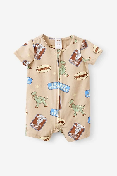 Disney Pixar Toy Story Short Sleeve Zip Romper