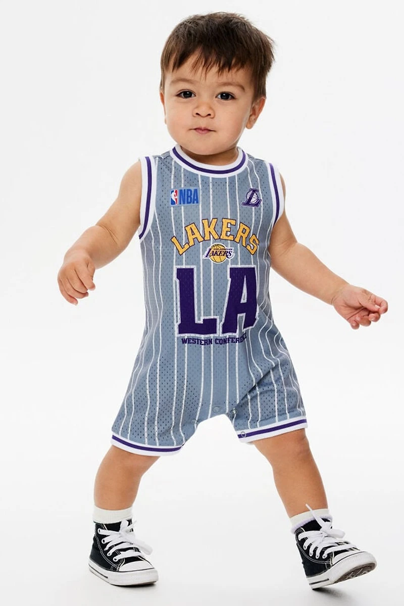 NBA La Lakers Sleeveless Snap Playsuit