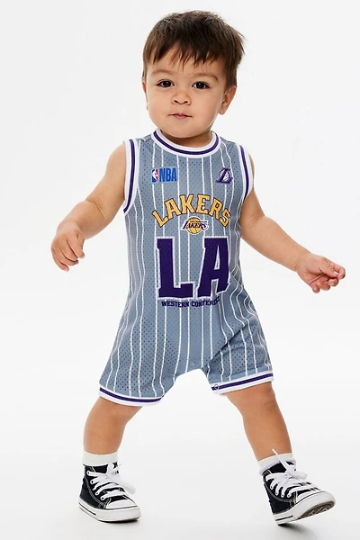 NBA La Lakers Sleeveless Snap Playsuit
