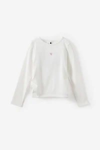 Fitted Long Sleeve Essential Gathered Top
