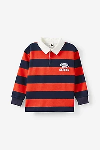 Rugby Polo Fleece Top