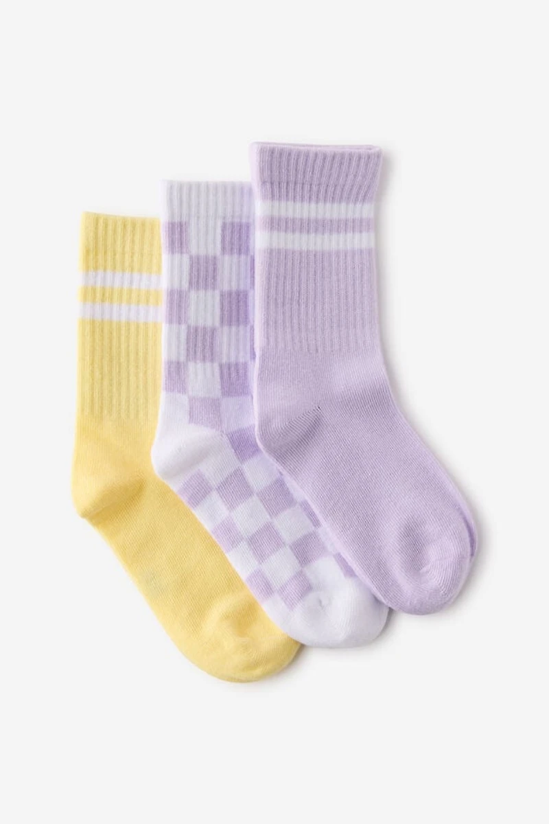 Kids 3Pk Crew Socks