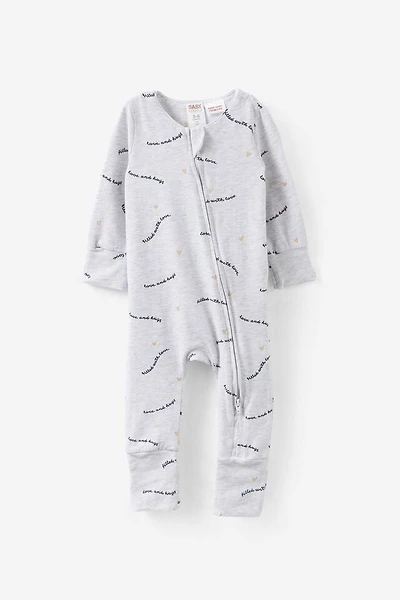 Growie Long Sleeve Zip All One Romper