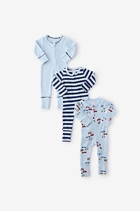 The 3Pk Remi Long Sleeve Zip Romper