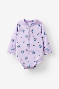 Lucy Long Sleeve Ruffle Back Swimsuit